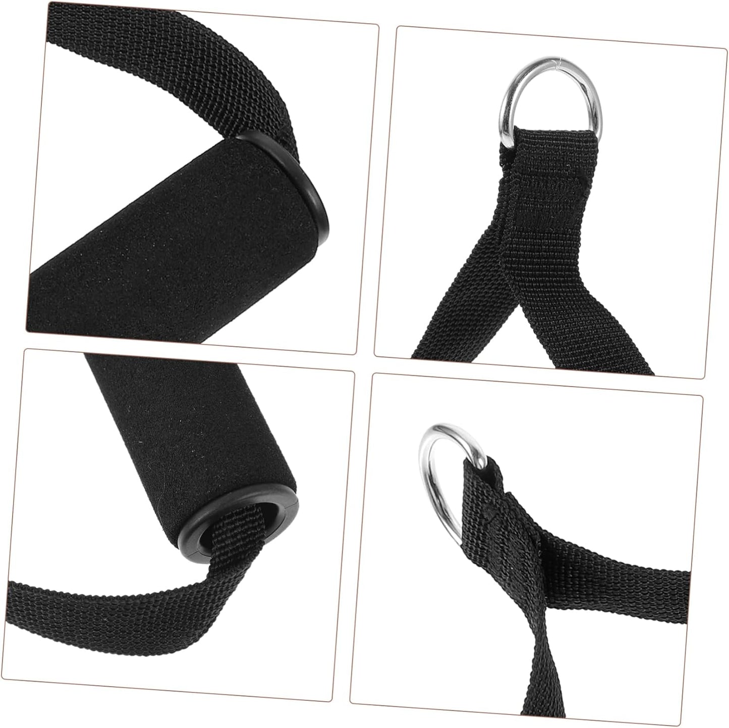 BRIGHTFUFU Adopted Advanced Tech Sturdy Fitness Handle Exercise Band Grip Thickened Nylon Comfortable for Workout Bands Random Color