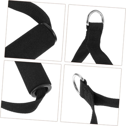 BRIGHTFUFU Adopted Advanced Tech Sturdy Fitness Handle Exercise Band Grip Thickened Nylon Comfortable for Workout Bands Random Color