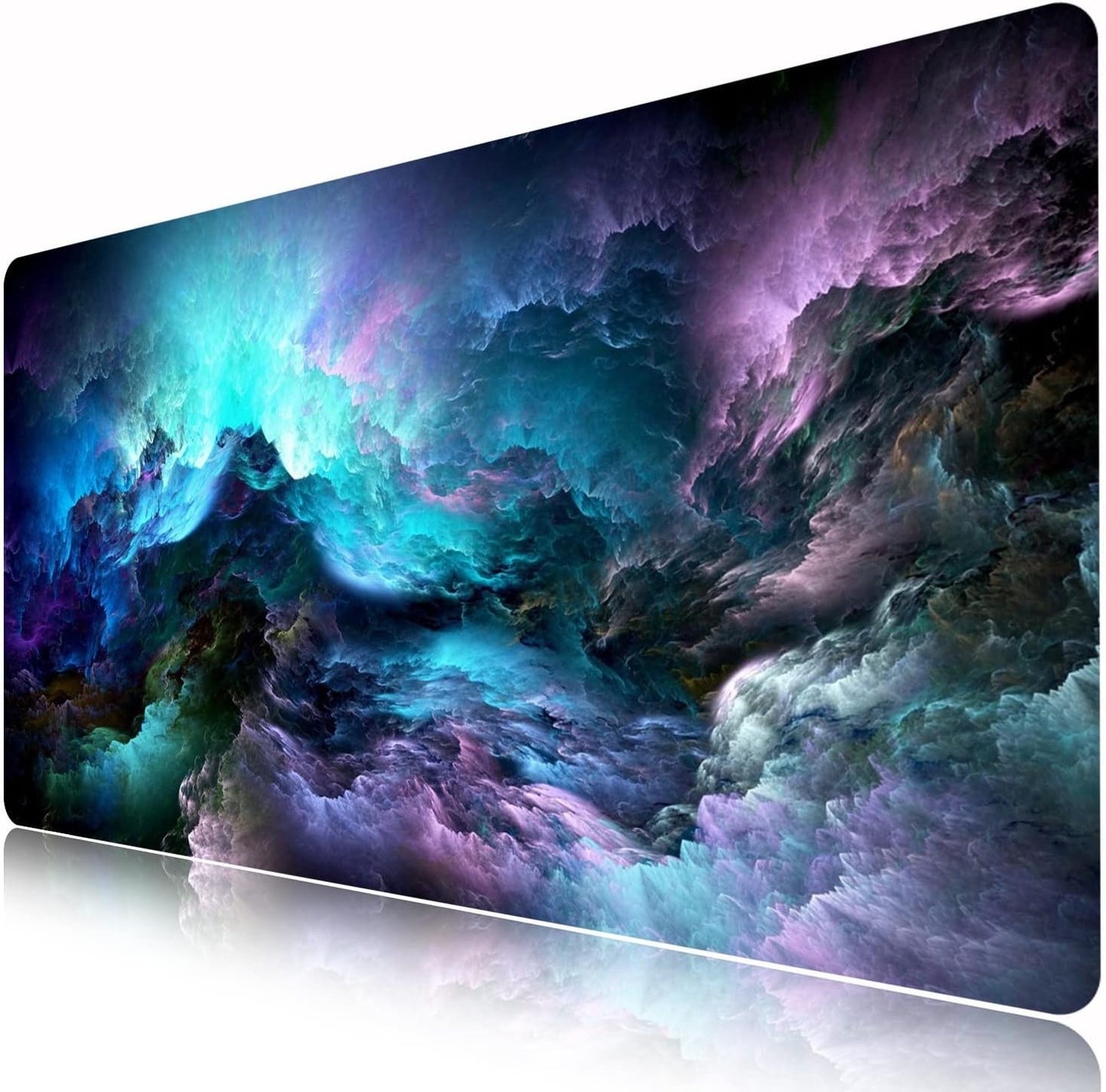 ruifengsheng Large Mouse Pad, Big Gaming Mouse Pad with Stitched Edges, Waterproof and Non-Slip Desk Mat, XXL Extended Keyboard Pad for Home Office Accessories (35.4Ã—15.75Ã—0.1 inch, U81)