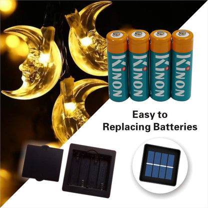 Kinon Double A Rechargeable Batteries 1.2V NiMH AA 1300mAh (12 Pieces) for Outdoor Solar Lamp Lawn Garden Lights Landscape Pathway Lights Backyard Porch and Patio Lights