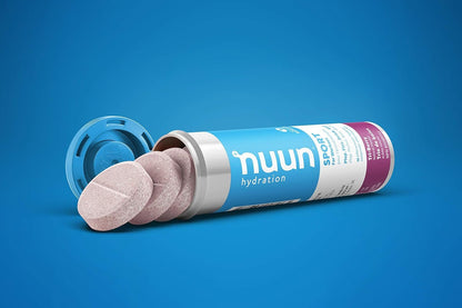 Nuun Active: Electrolyte-Rich Sports Drink Tablets, Tri Berry, Box of 8 Tubes (80 servings), Sports Drink for Replenishment of Essential Electrolytes Lost Through Sweat