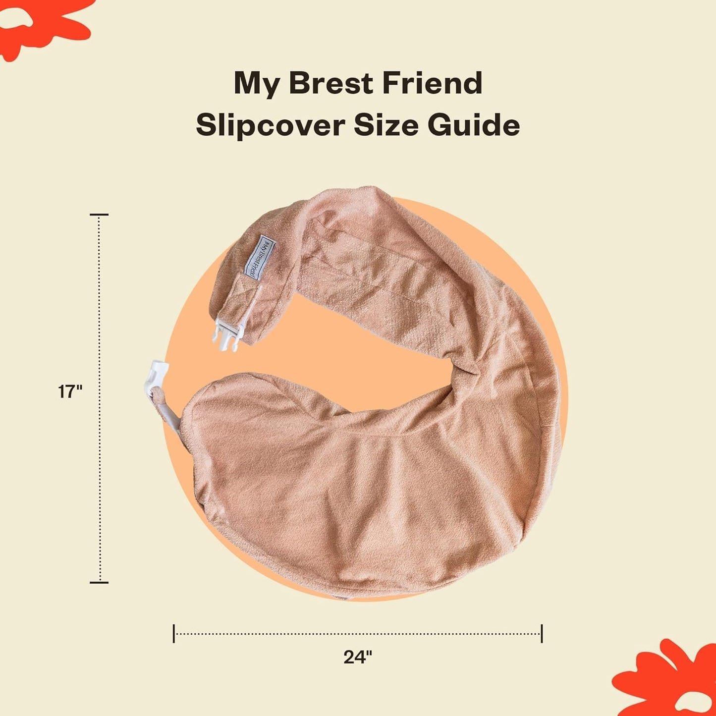 MY BREST FRIEND Deluxe Breastfeeding Pillow, Soft Rose