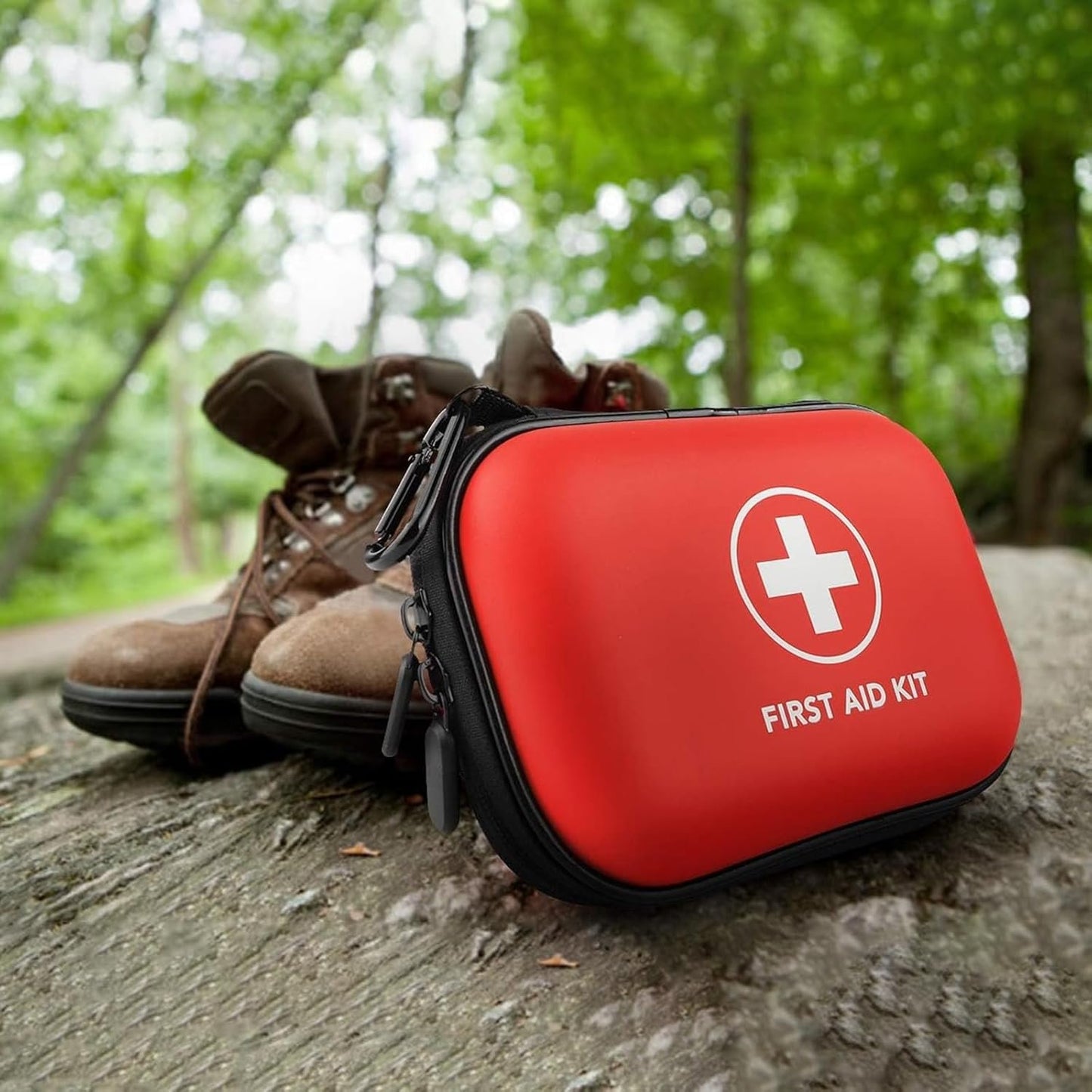 First Aid Kit, 109 Piece with Waterproof Case, for Car Accessories, Home Essentials, Travel, Camping, Hiking, Outdoor Gear