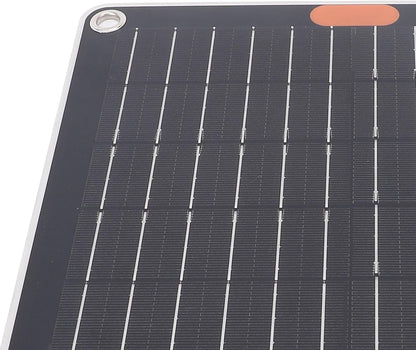 Solar Power Bank, 10W USB Solar Panel Phone Charger Dual Type C Ports 5V2A Output Monocrystalline Solar Panel Charger with Suction Cups for Phones, Power Banks, Tablets
