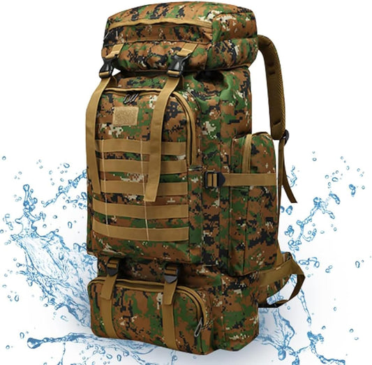 Uandhome Military Tactical Backpackï¼Œ80L Travel Trekking Rucksack for Men Large Waterproof Hiking Backpack Molle Bag for Hiking Outdoor Camping Trekking Hunting