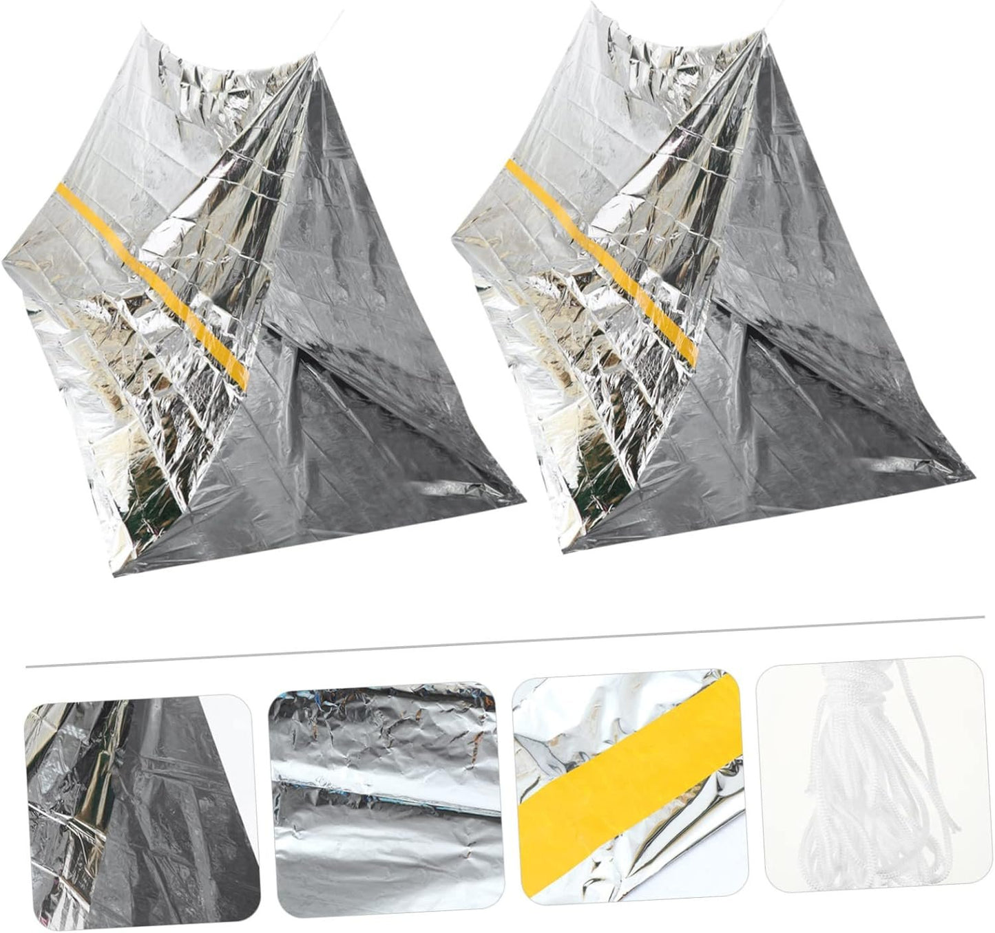 SUPVOX Camping Survival Tent 2pcs Emergency Tube Shelter Waterproof Windproof Tent for Outdoor Adventure