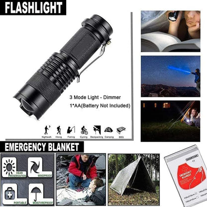 Survival Kit, Outdoor Survival Gear and Equipment 21 in 1, Fishing Hunting Gadgets for Men, Camping Accessories, Camping Essentials
