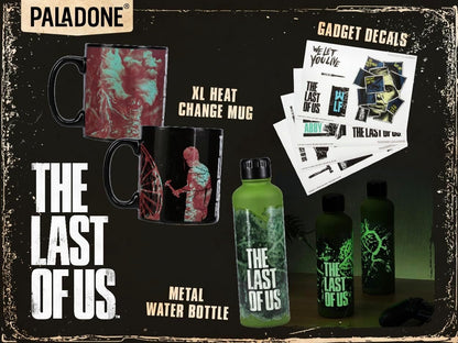 Paladone The Last of Us Official Licensed Movie Icon Glow in The Dark Water Bottle, Gamer Decor and Gift, Neon Green Desk Accessory for All Ages, Drinkware for Gaming Fans