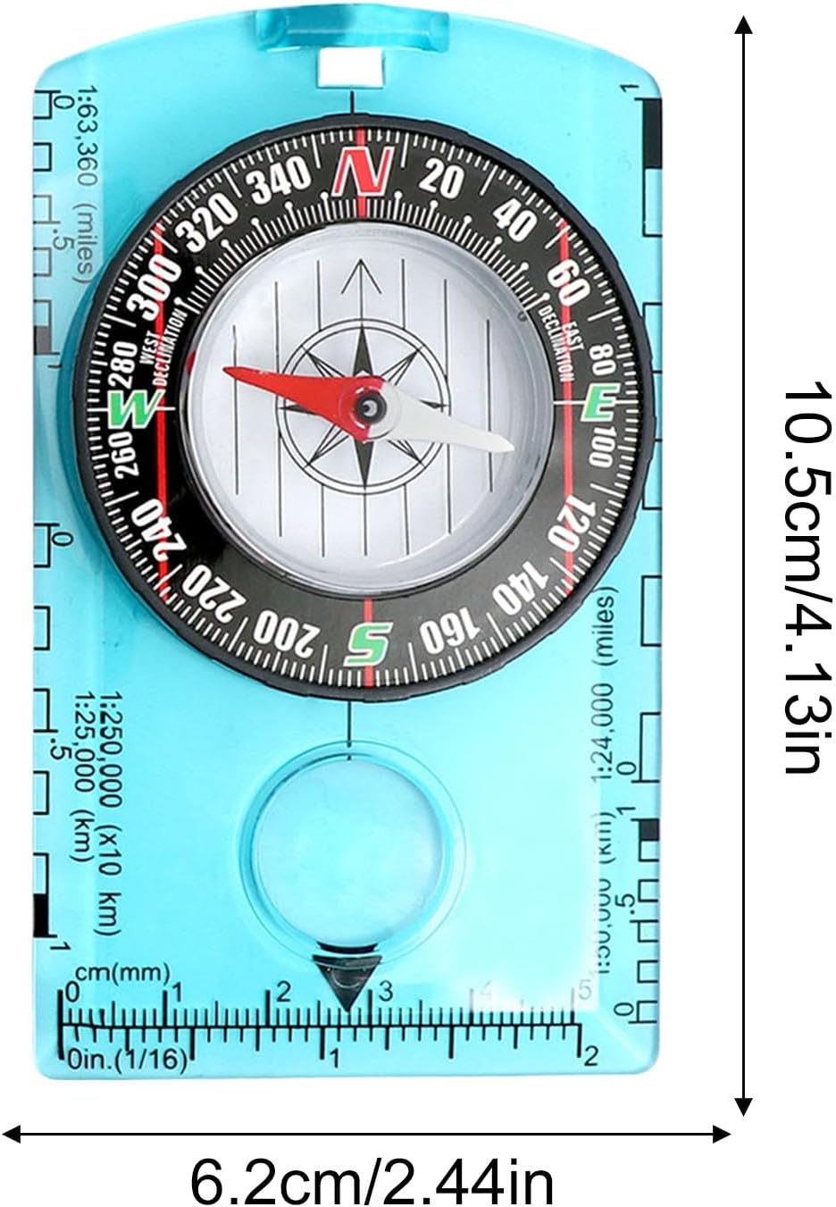 Small Compass for Hiking,Precise Portable Orienteering Compass - Lightweight Travel Supplies, User Friendly Camping Gear for Mountaineering