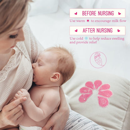 Ninja Mama Breastfeeding Ice and Heat Therapy Packs for Nursing and Pumping Mums. Pack of 2 With 2 Super Soft Washable Sleeves. Breastfeeding Supplies. Relief from Mastitis for Breast Feeding Mamas. New Mum Essentials. Hot or cold.