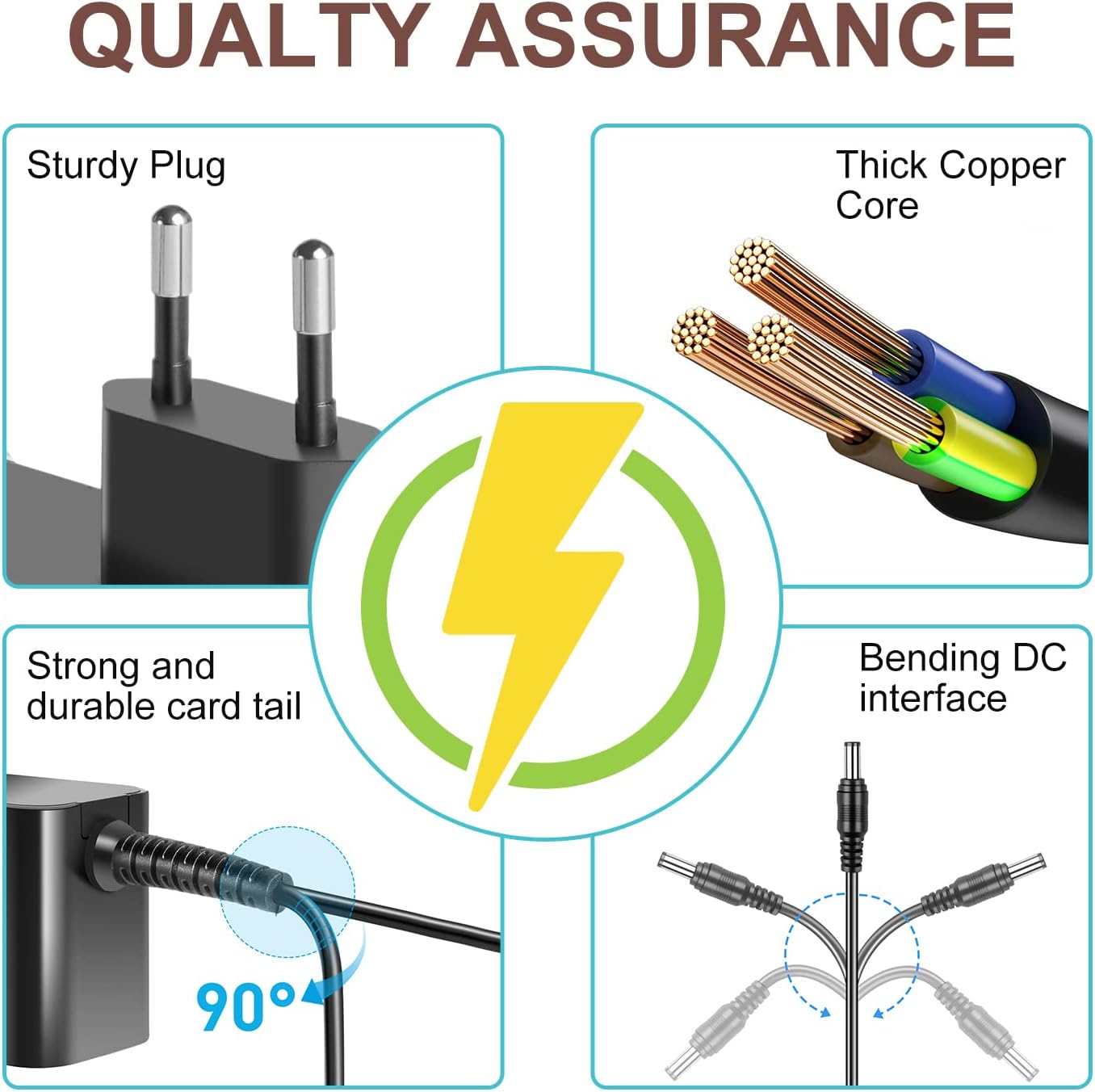 TAIFU 36 V 500MA Charger for Mibode V28, Anyson Stars 5 Anyson Vortex 7, Laresar Ultra 7, HOMPANY SmartVac11, Smoture VAC01 VAC02, Chebio V18 Wireless Vacuum Cleaner Power Supply Charger