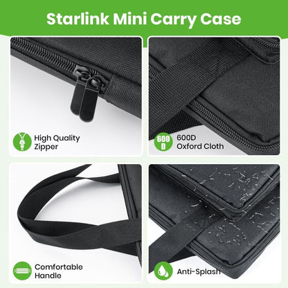 XTAR Starlink Mini Satellite RV Carry Bag,Outdoor Travel Bag,Portable Starlink Case, Handbag for Starlink Mini Dish and All Accessories (Black)