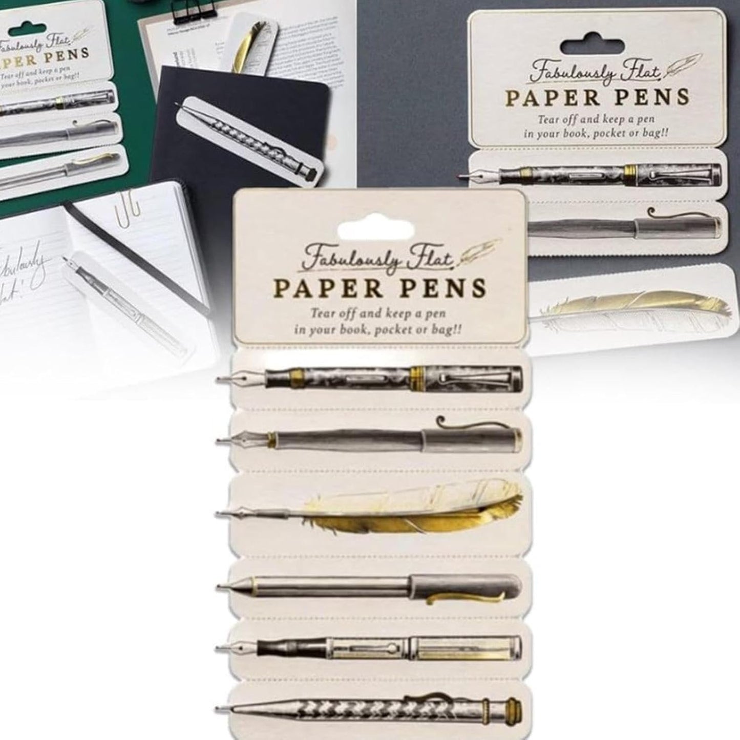 Bookmark Pen Flat,Bookmark Flat Writing Pen,Flat Paper Pen Black Ink Bookmark Taking Notes Pocket Size Home School Funny Pencil Stationery for Friends