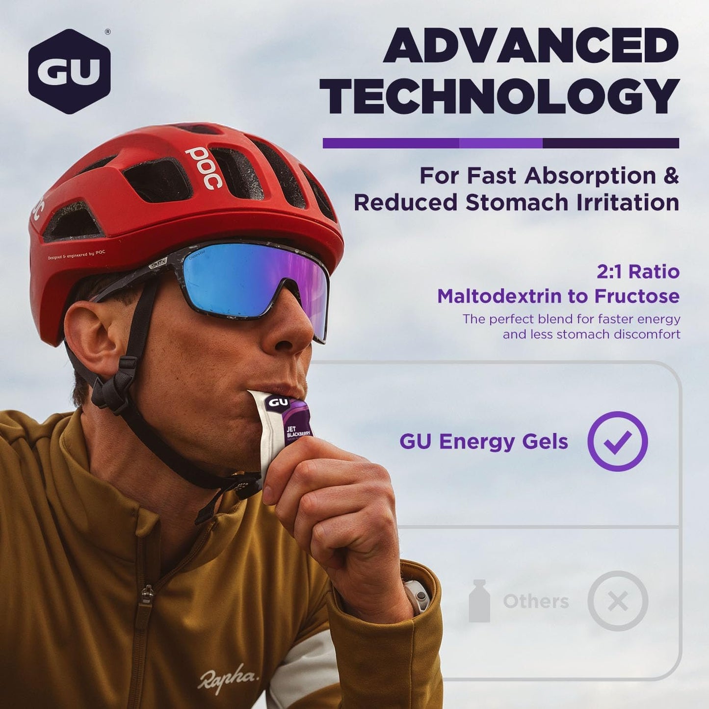 GU ENERGY Original Sports Nutrition Energy Gel, Jet Blackberry, 24-Count