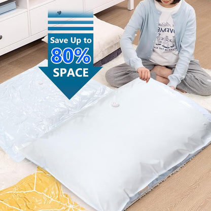 GGH 5 Pack Vacuum Storage Bags with Electric Pump, Large Vacuum Seal Bags for Clothing, Comforters, Blankets - Space Saver Compression Bags for Travel & Home Organization