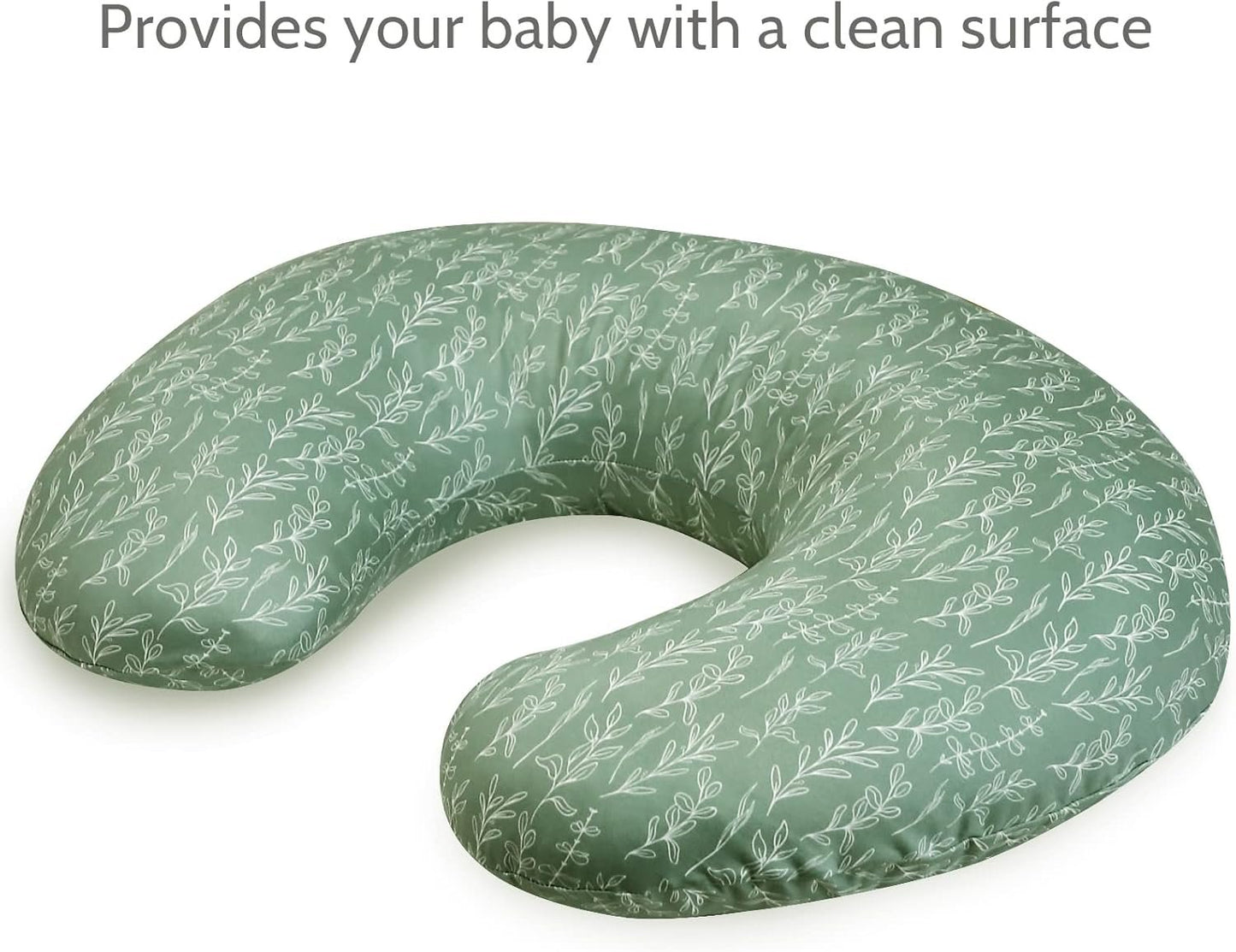 HNHUAMING Green Sage Nursing Pillow Cover, Breastfeeding Pillow Slipcover for Baby Girls/Boys, Soft Snug Fits On Newborn Feeding Pillow Case