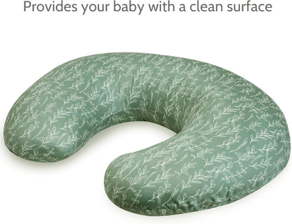 HNHUAMING Green Sage Nursing Pillow Cover, Breastfeeding Pillow Slipcover for Baby Girls/Boys, Soft Snug Fits On Newborn Feeding Pillow Case