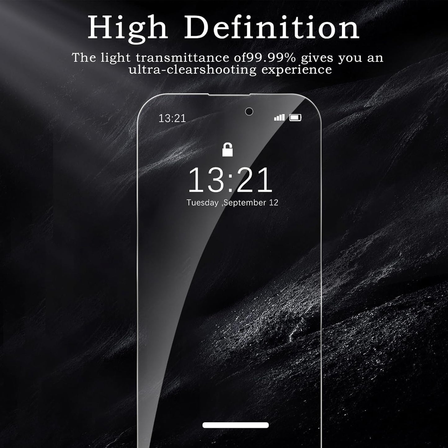 Screen Protector for Apple iPhone 15, Tempered Glass Film, Ultra HD 9H Hardness Case Friendly Anti Scratch Bubble Free Ultra Resistant Oil-Resistant Shatter Protection, 3-Pack