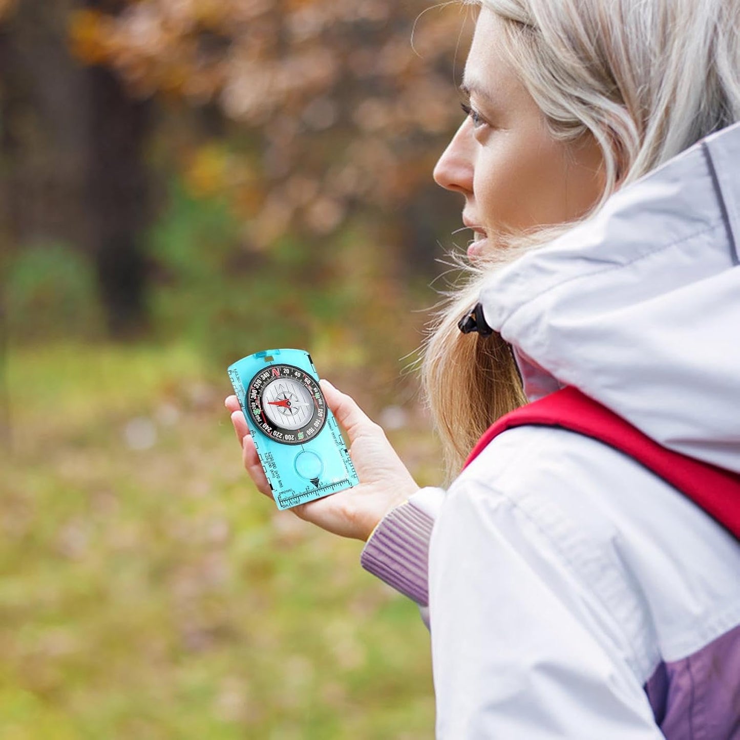Small Compass for Hiking,Precise Portable Orienteering Compass - Lightweight Travel Supplies, User Friendly Camping Gear for Mountaineering