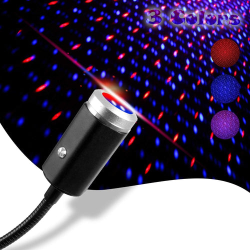 USB Night Light, Aevdor Adjustable Romantic Star Projector Night Lights, Portable Atmosphere Decorations Lamp for Bedroom, Car, Party, Camping, Walls, Ceiling and More