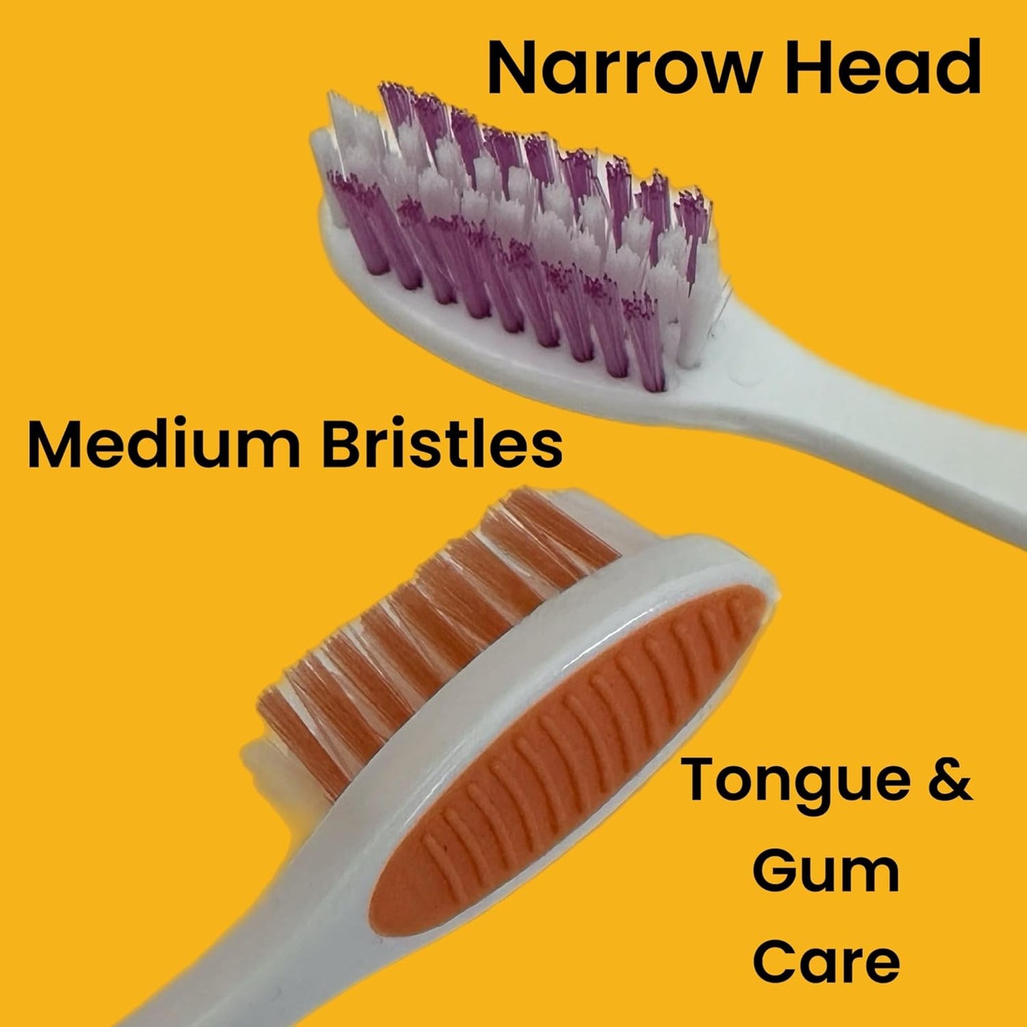 ALAZCO Comfort Hold Travel Toothbrush On The Go Folding Medium Bristle Brushes Compact Size Ergonomic Foldable Tooth Brush Camping Gym School Locker Backpack TSA Approved (4pc Medium)