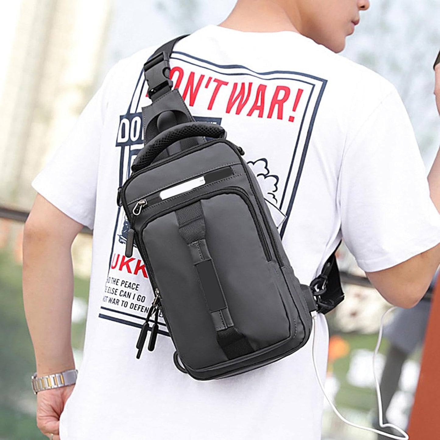 Men's Travel Bag | USB Charging Port | Simple Travel Backpack | Notebook Commute Carrier | Large Capacity Bag | Heavy Duty Business Travel Gear for Travel, Outdoor Activities
