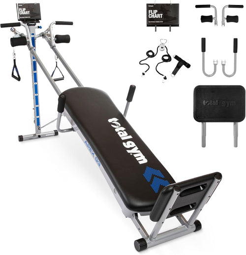 Total Gym Versatile Indoor Home Workout Total Body Strength Training Fitness Equipment with Varying Levels of Resistance and Attachments
