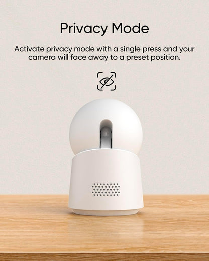 eufy Security Indoor Cam C220, Home Security Camera, 2K Resolution with 360° Pan and Tilt, Plug-in Security Indoor Camera, Only Supports 2.4GHz Wi-Fi, Human/Motion Al, Night Vision, HB3 Compatible