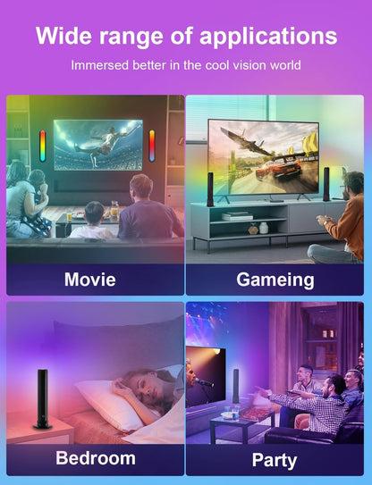 ZUUKOO LIGHT Smart LED Light Bar, RGB Smart LED Lamp with 19 Dynamic Modes and Music Sync Modes, TV LED Backlight, Mood Lighting, Ambient Lighting for Gaming, Movies, PC, TV, Room Decoration