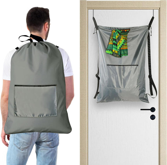 Nizirioo Foldable Laundry Bag Travel Laundry Bags for Travel, Travel Accessories Dirty Laundry Bag for Quilt, Cushions Duvets, Chair, Travel (Grey)