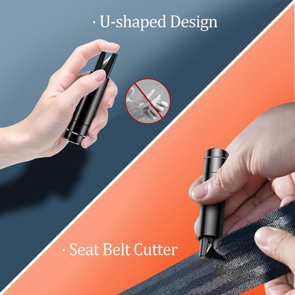 Car Window Breaker and Seatbelt Cutter 2 Pack, 2-in-1 Car Safety Hammer, Multifunctional Auto Glass Breaker, Portable Emergency Rescue Tool for Automotive Accidents