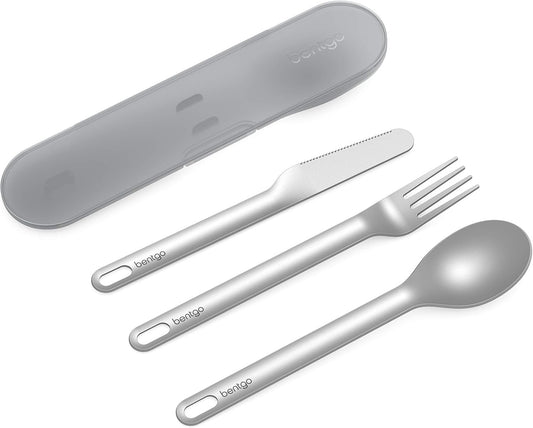 Bentgo Ss Utensil Set Cutlery Grey One Size Lunch Box
