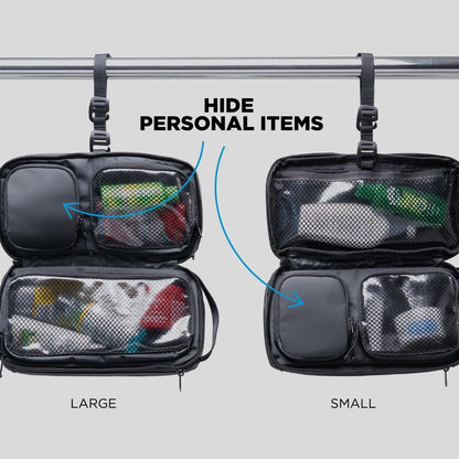 NOMATIC Toiletry Bag for Travel - Great for Travel Size Toiletries - Travel Essentials Wash Bag - Travel Makeup Bag, (Black), ãƒ–ãƒ©ãƒƒã‚¯, Toiletry Bag, Small V2