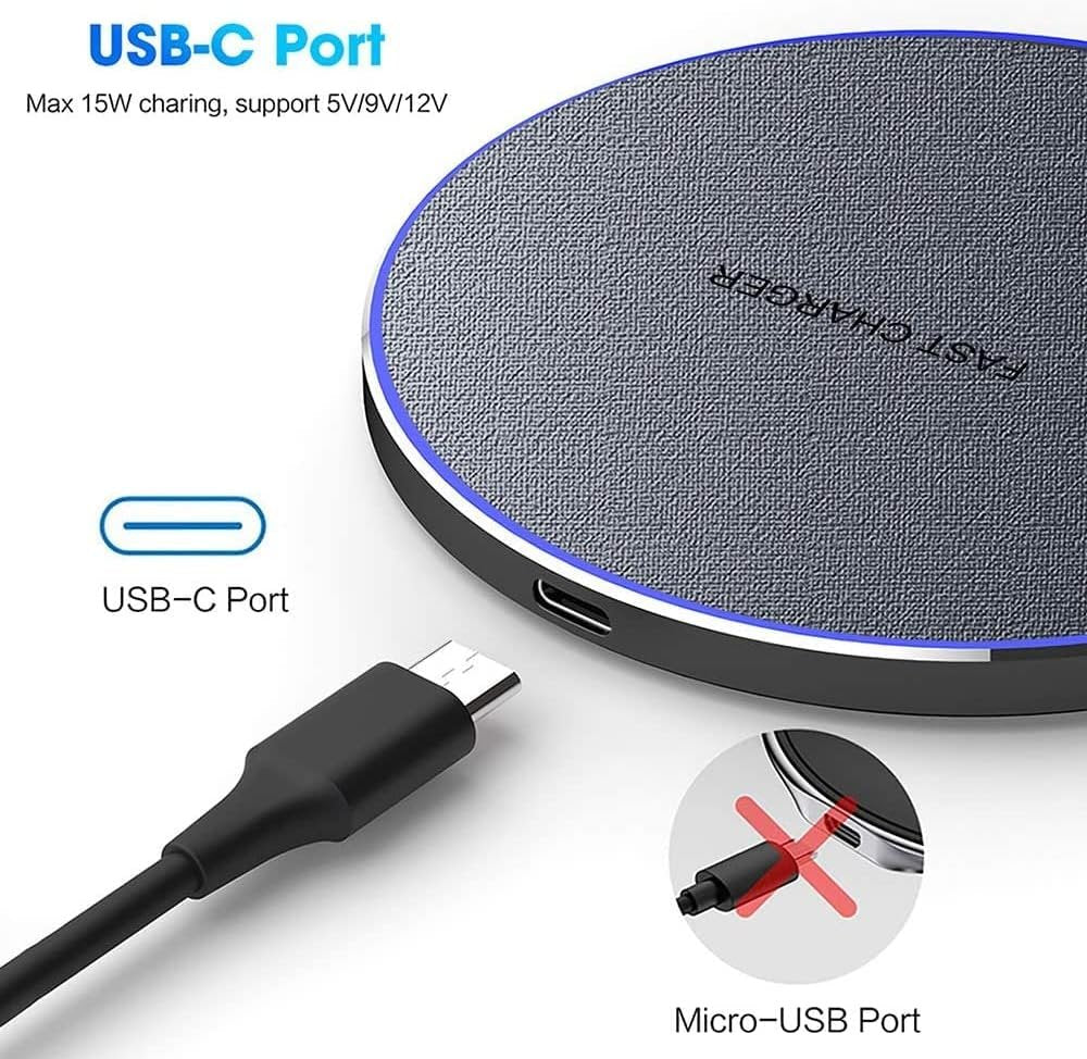 Wireless Charger Fast Wireless Charging Pad 20W Max Compatible with iPhone 11 12 13 14 15 16 Pro Max/Pro/XR/XS/8 Plus,Galaxy S24/S23/S22/S21/S20/Note 20/10, AirPods Pro etc. (No AC Adapter)
