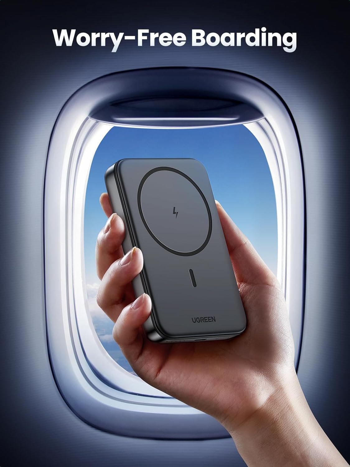 UGREEN Magsafe Power Bank 10000mAh Wireless Portable Charger 20W PD Fast Charging Magnetic Battery Pack Powerbank Compatible with iPhone 16 Pro Max/15 Plus/14/13/12 Series, Black