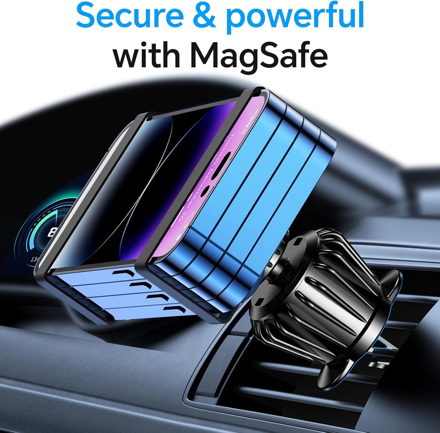 for Magsafe Car Mount【20 Strong Magnets 】Magnetic Phone Holder for Car Phone Holder Mount Dash【360°】Cell Phone Mount for Car Accessories,Car Mount for iPhone 16 Pro Max 15 14 13 12 Plus MagSafe Cases