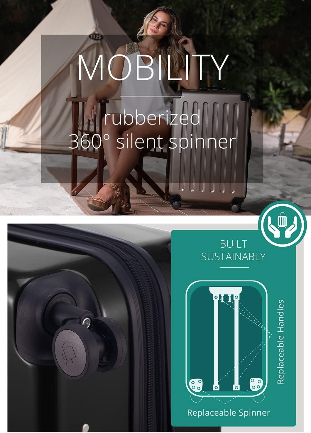 HAUPTSTADTKOFFER - Luggage, Black, 55, Hand Luggage