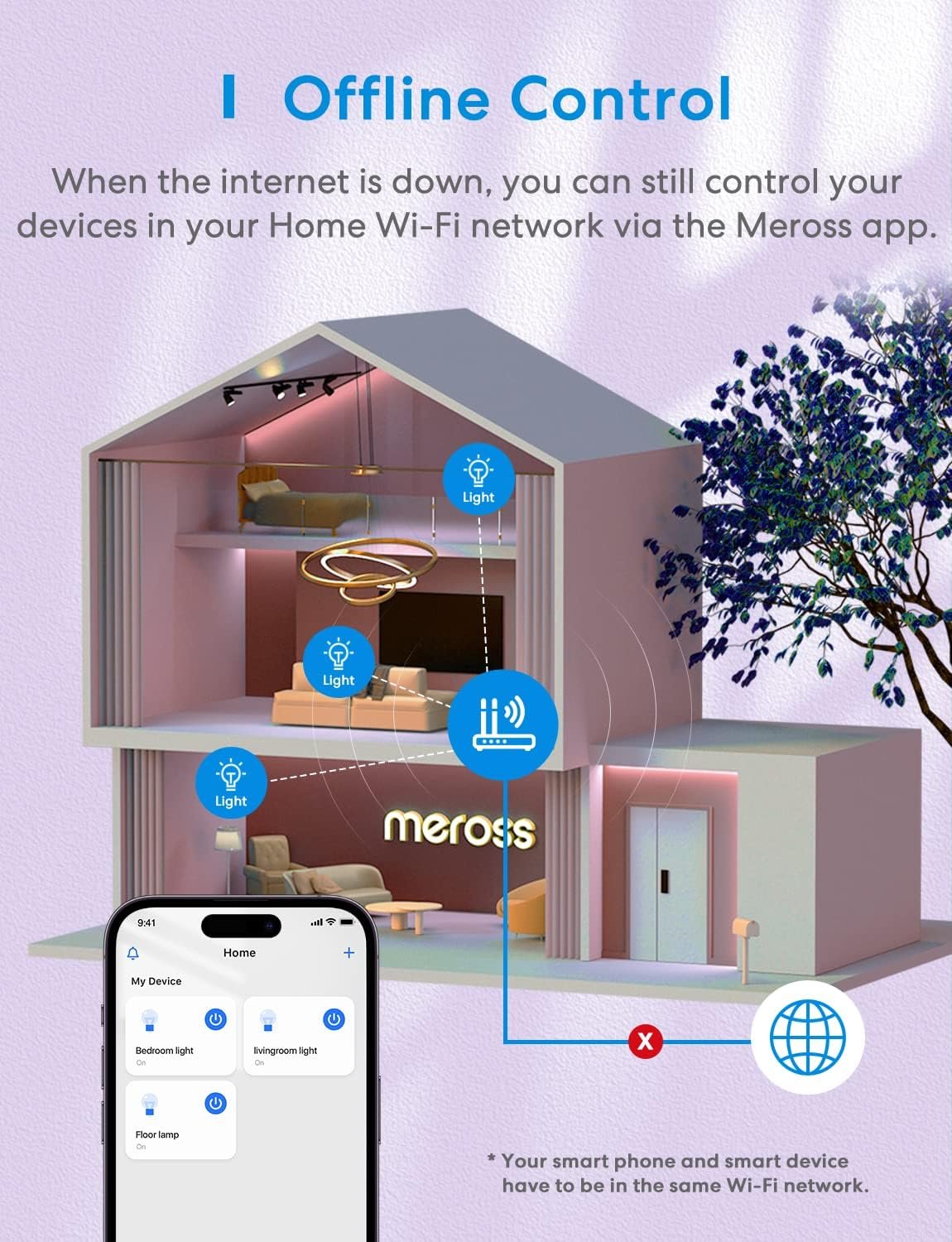 meross Smart Wi-Fi LED Bulb, E27 Light Bulb, Multiple Colors, RGBCW, 60W Equivalent, Compatible with Alexa, Google Assistant, SmartThings, No Hub Required, 4 Pack