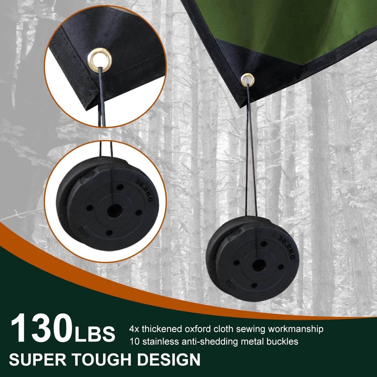 Safety Barrier：LYN XL Heavy Duty Survival Emergency Blanket/Tarp Cover-8.5'x11.8',Reflective Thermal Ripstop Waterproof,for Army,Tarp Covcer,Survial,Life Protection