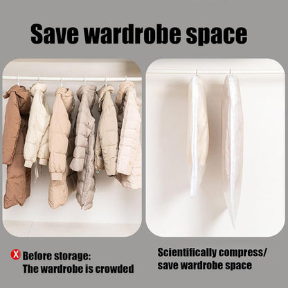 Sealed Bags, Garment Bags, Space Saving Dust Resistant Laundry Solution Neat Organization Extra Capacity Lightweight Design, Clothing Cover for Outdoor Trips, Travel Packing
