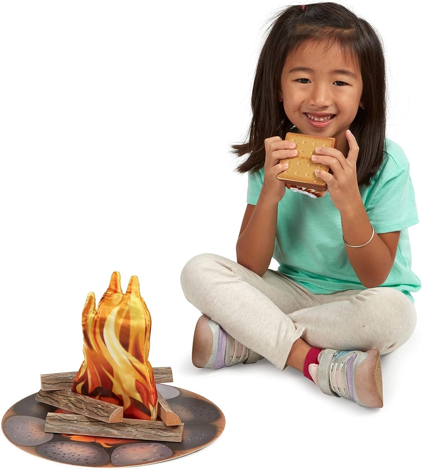 Melissa & Doug Let's Explore Campfire S'Mores Play Set, Play Campfire Sets For Kids Ages 3+