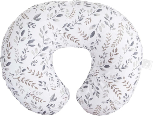 Boppy Nursing Pillow and Positionerâ€”Original | Gray Taupe Watercolor Leaves | Breastfeeding, Bottle Feeding, Baby Support | with Removable Cotton Blend Cover | Awake-Time Support