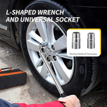 NUCHOICE 2 Ton Scissor Jack Tire Repair Kit – Heavy Duty Car Jack Set with Lug Wrench & Ratchet, Universal Emergency Tool Kit for Tire Changing – Fits Cars, SUVs, MPVs (4409 lbs Capacity)