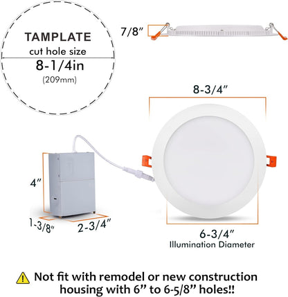 CLOUDY BAY [4 Pack] 8 inch Smart WiFi LED Recessed Lights,20W RGBCW Color Changing Recessed Lighting,Compatible with Alexa and Google Home Assistant,No Hub Required,2700K-6500K,CRI90+ Wet Location