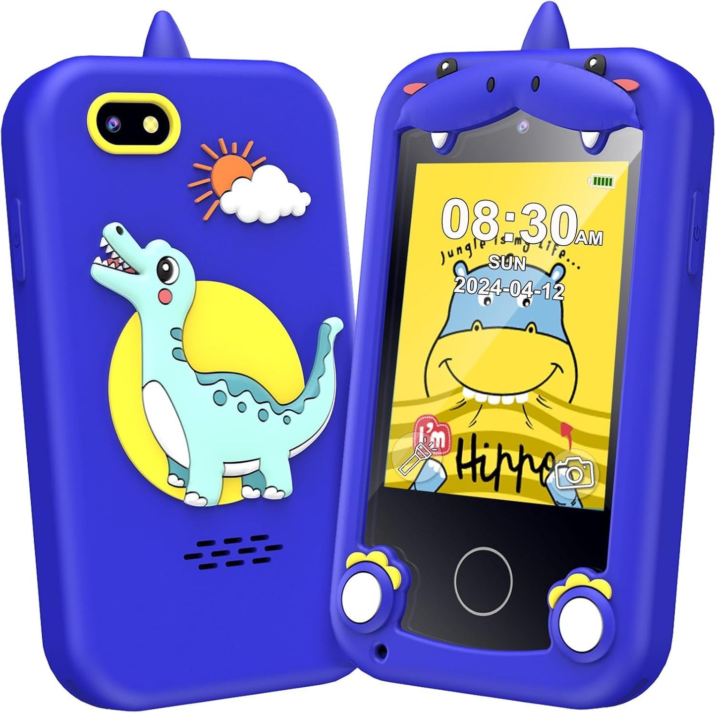 Kids Phone for Boys, Toys for 3-10 Year Old Boys Girls Christmas Birthday Gifts for Kids, Touchscreen Toddler Smartphone Learning Toys, Kids Toys Play Cell Phones with Camera, Games, Music, 8GB Card