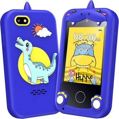 Kids Phone for Boys, Toys for 3-10 Year Old Boys Girls Christmas Birthday Gifts for Kids, Touchscreen Toddler Smartphone Learning Toys, Kids Toys Play Cell Phones with Camera, Games, Music, 8GB Card