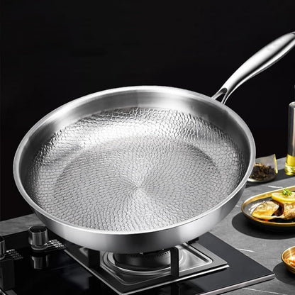Padella Fritta Essenziale In Titanio - Padella Antiaderente Con Coperchio | Magic Fry Frying Griddle | Padella Antiaderente In Titanio Con Coperchio E Spatola - Gadget Per Utensili Da Cucina Per