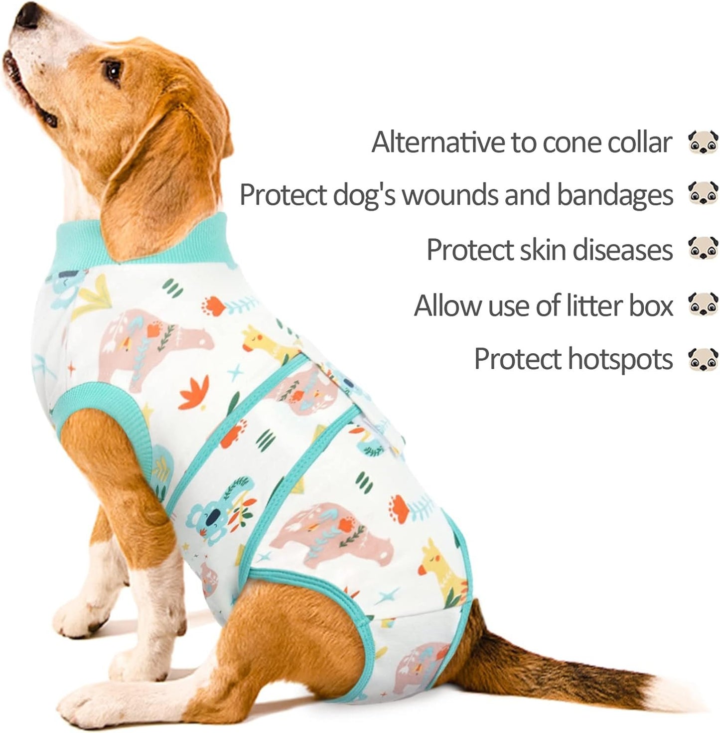 Kuoser - Rehabilitation Suit for Dogs and Cats, Suit for Recovery After Surgery or Abdominal Wounds, Professional Pet Clothes One Piece Suit