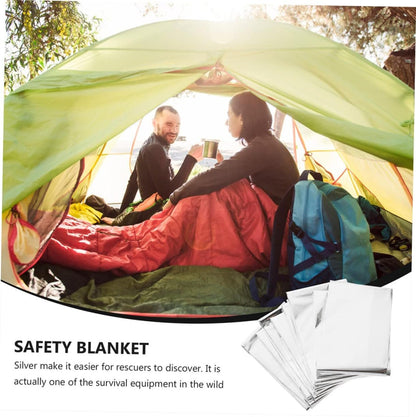 ifundom 6Pcs Emergency Survival Blanket Outdoor Rescue Thermal Blankets for Camping Hiking and Emergency Use Lightweight Reflective Material for Cold Weather Protection