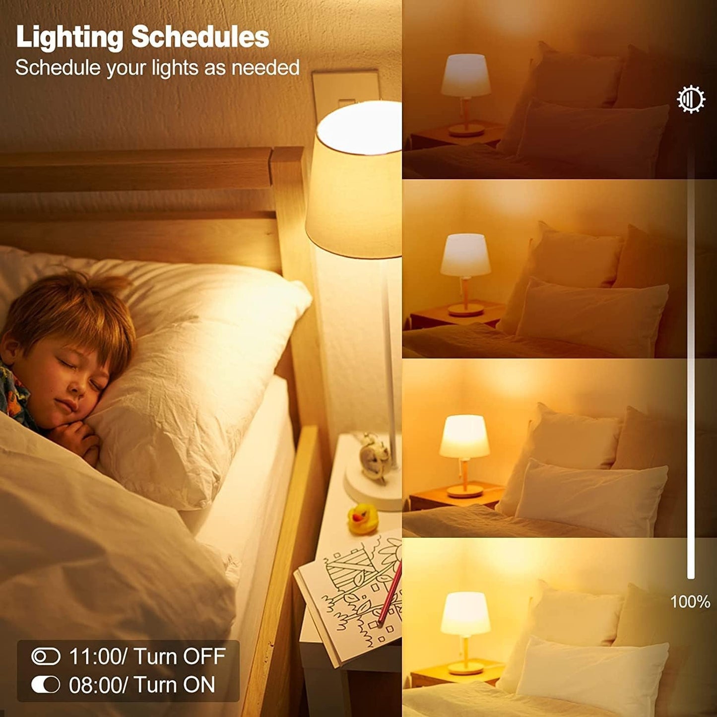 HaoDeng Smart Light Bulbs E27 A60 7W RGBCW WiFi Light Bulb, Dimmable Led Light, Color Changing Light Bulb, Compatible with Alexa, Google Home, 2.4GHz Only, No Hub Required, 60W Equivalent 500LM, 1Pack